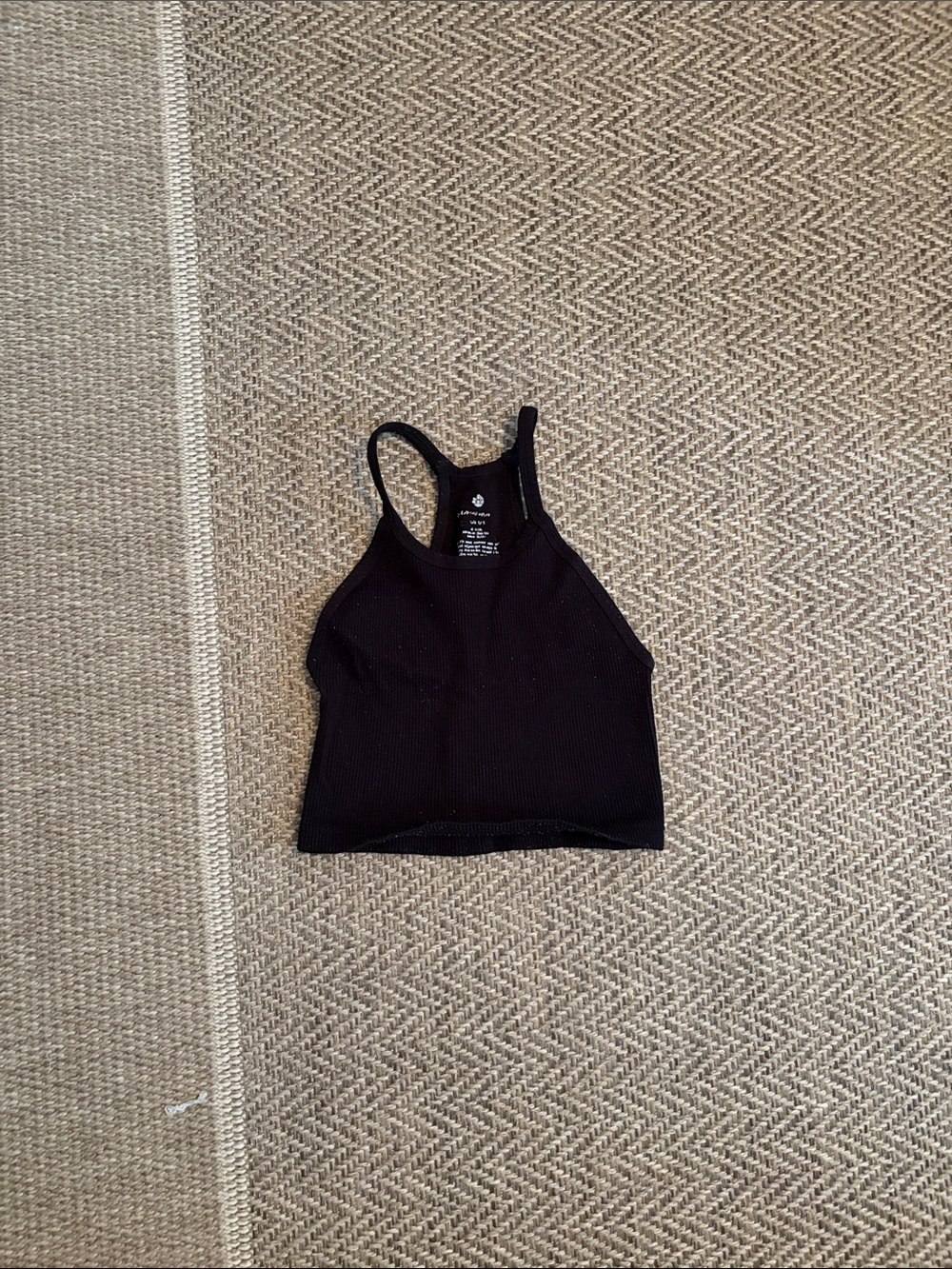 Free People Movement Black Ribbed Racerback Tank Top - Women